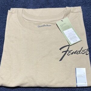 Goodfellow & Co Tan Short Sleeve Tee FENDER LOGO